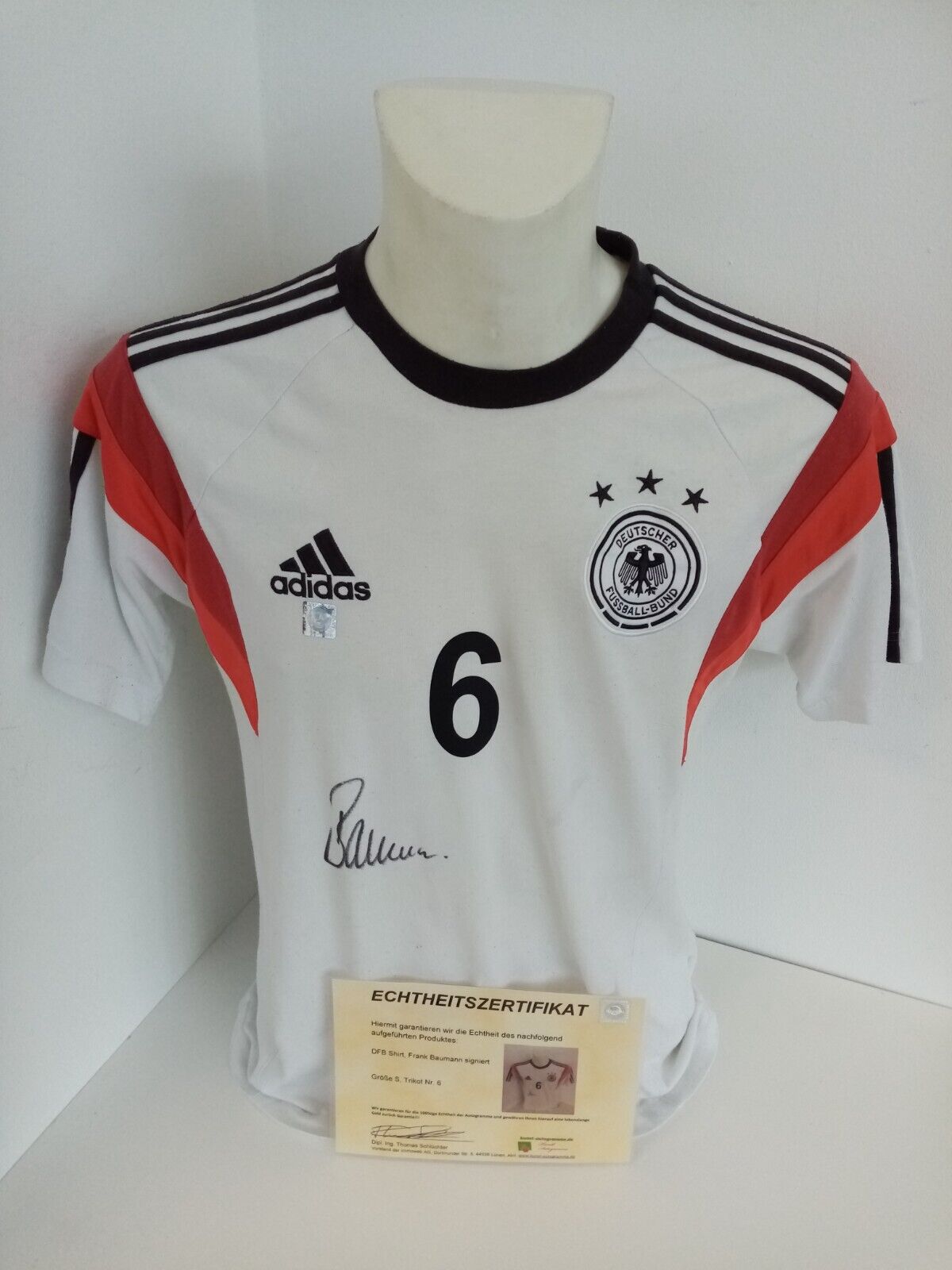 Germany Shirt Frank Baumann signed DFB signature jersey Adidas Werder S