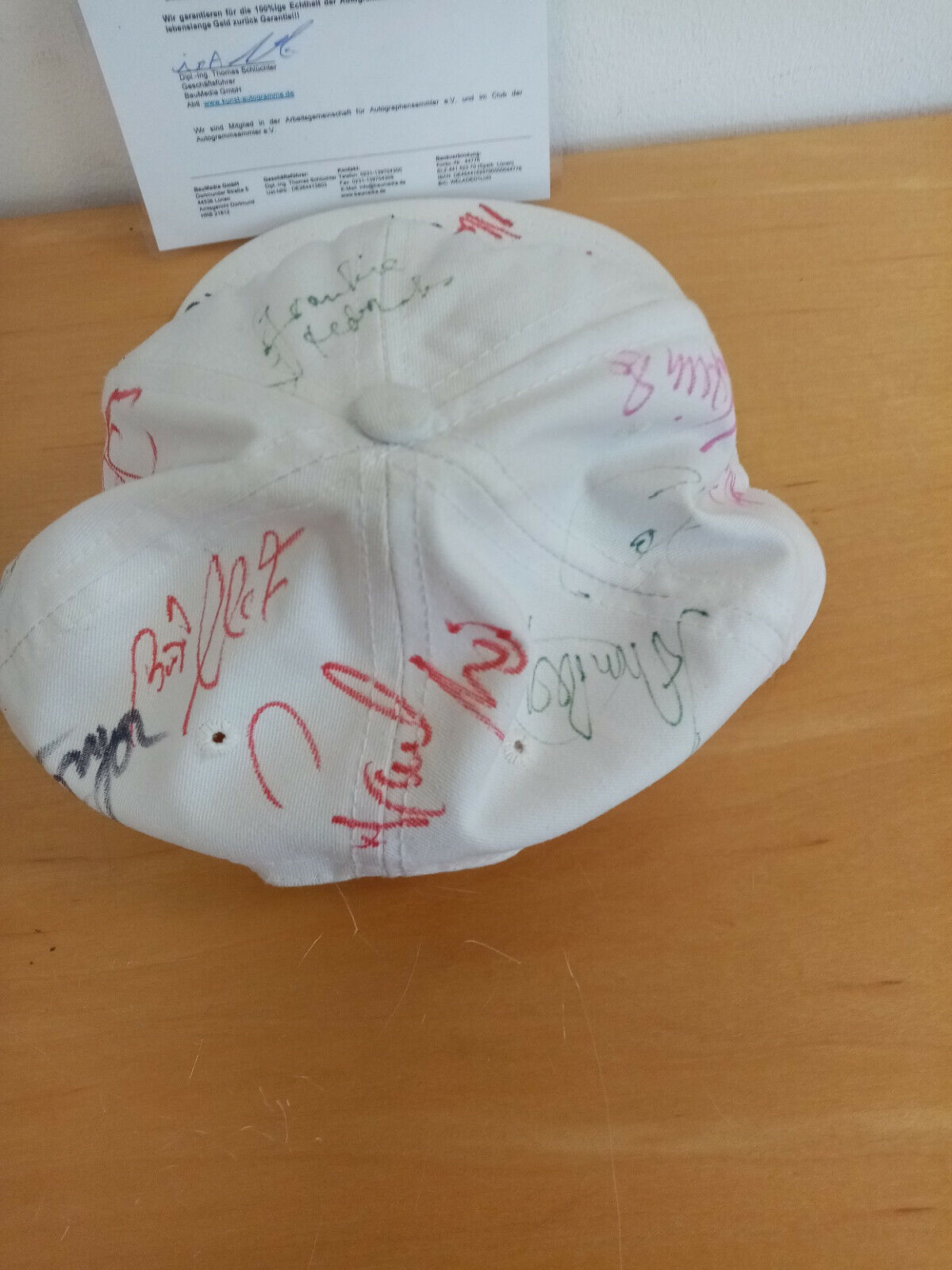 Cap signed by participants of the 1993 World Athletics Championships Stuttgart