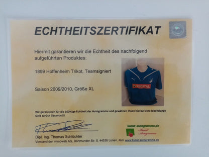 1899 Hoffenheim jersey 09/10 team signed autograph football bundesliga puma XL