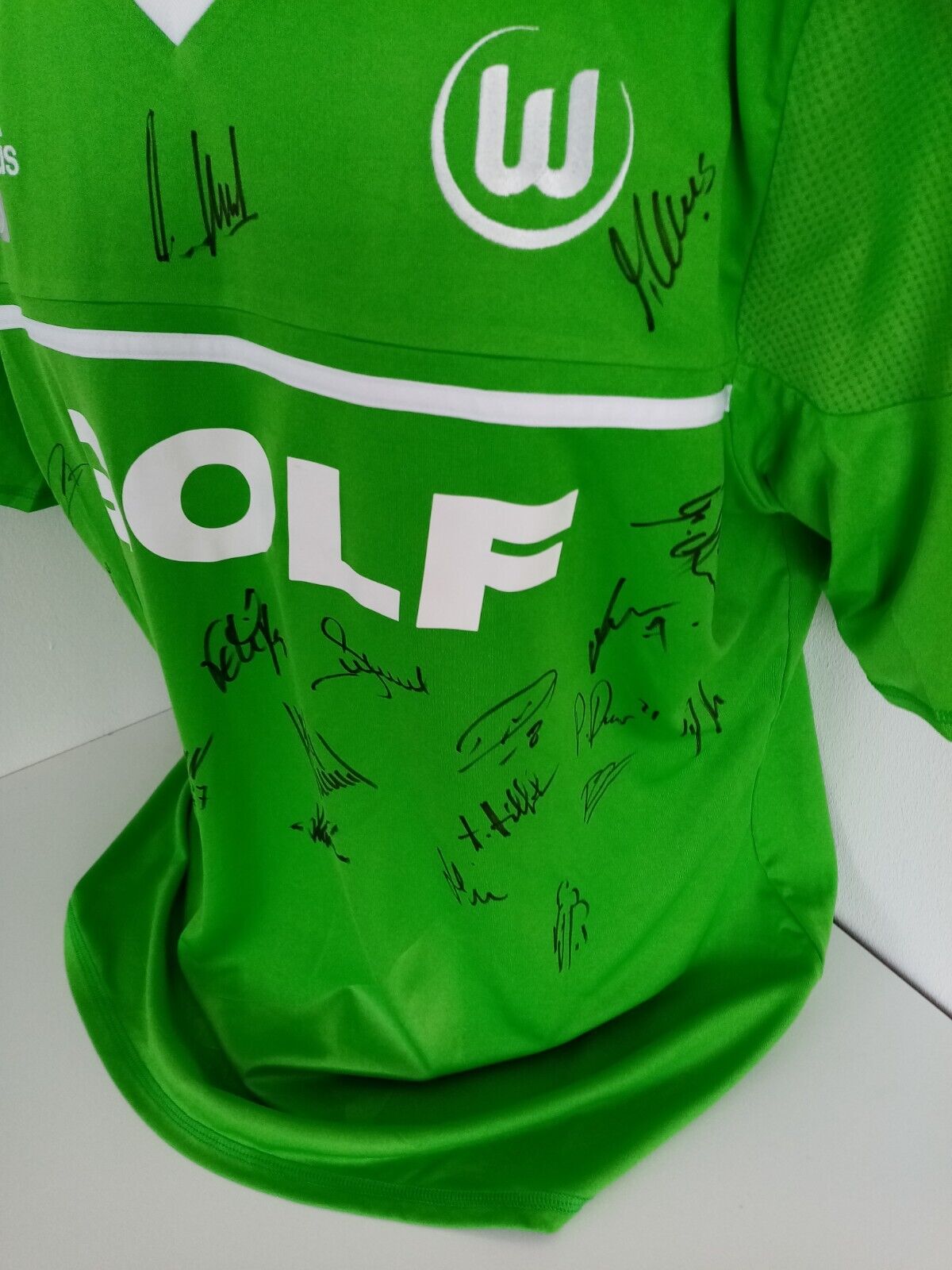 VFL Wolfsburg Jersey 2012/2013 Team Signed Wolves Autograph Football Adidas XL