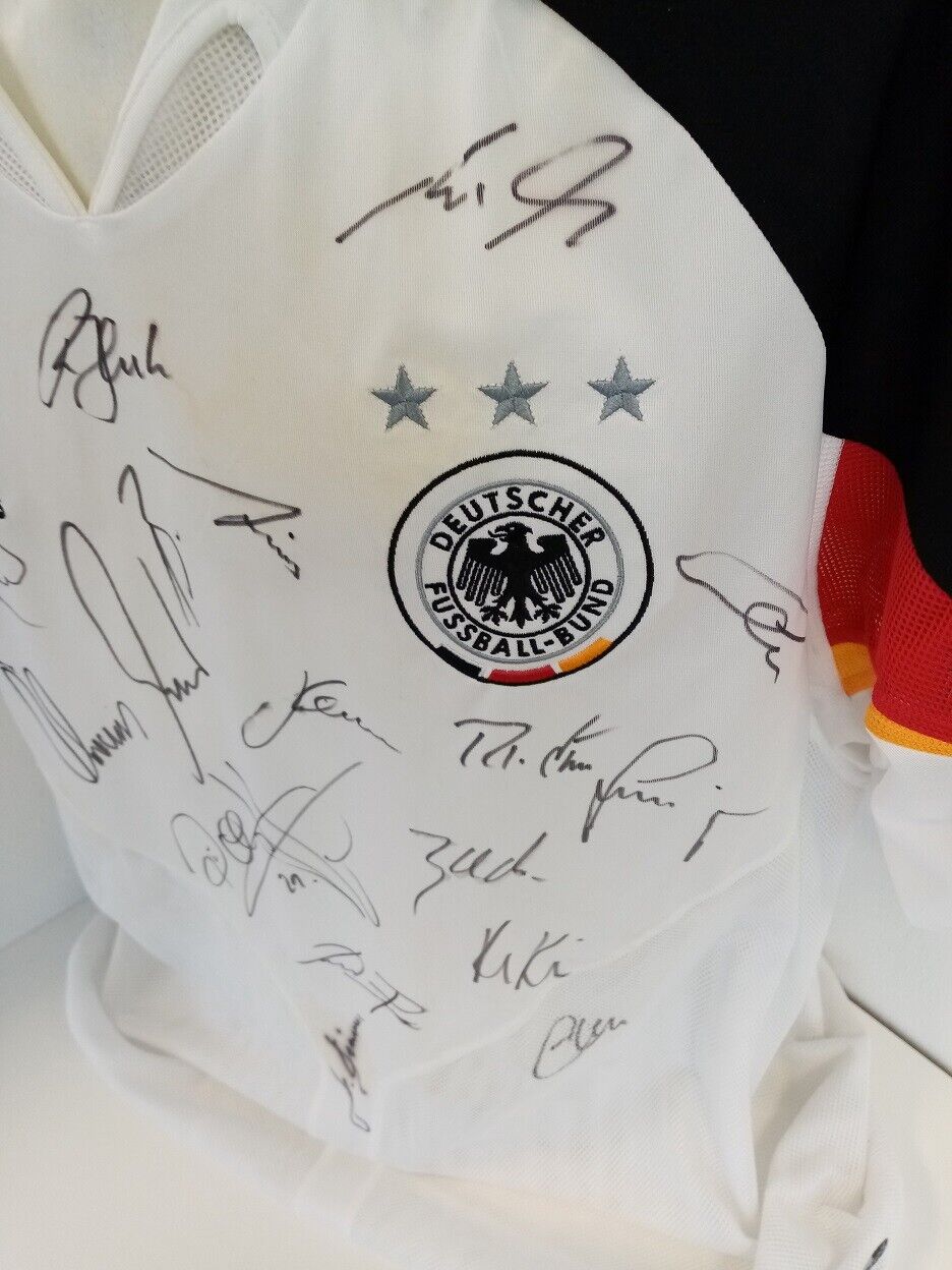 Germany Jersey EM 2004 Team Signed COA Autograph Football DFB Adidas XL