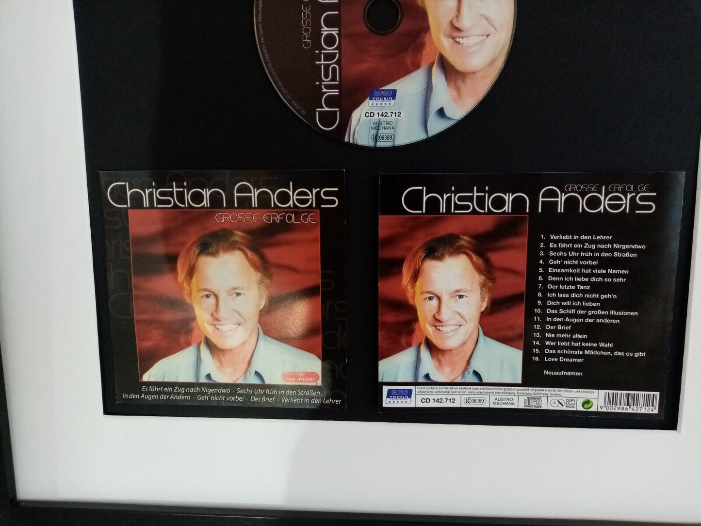 CD / Blank Christian Anders signed with album in frame Autograph New Music