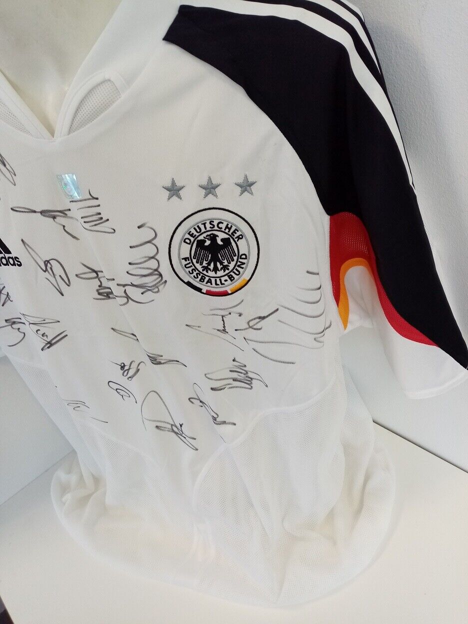 Germany Jersey EM 2004 Team Signed Euro Autograph Football DFB Adidas COA XL