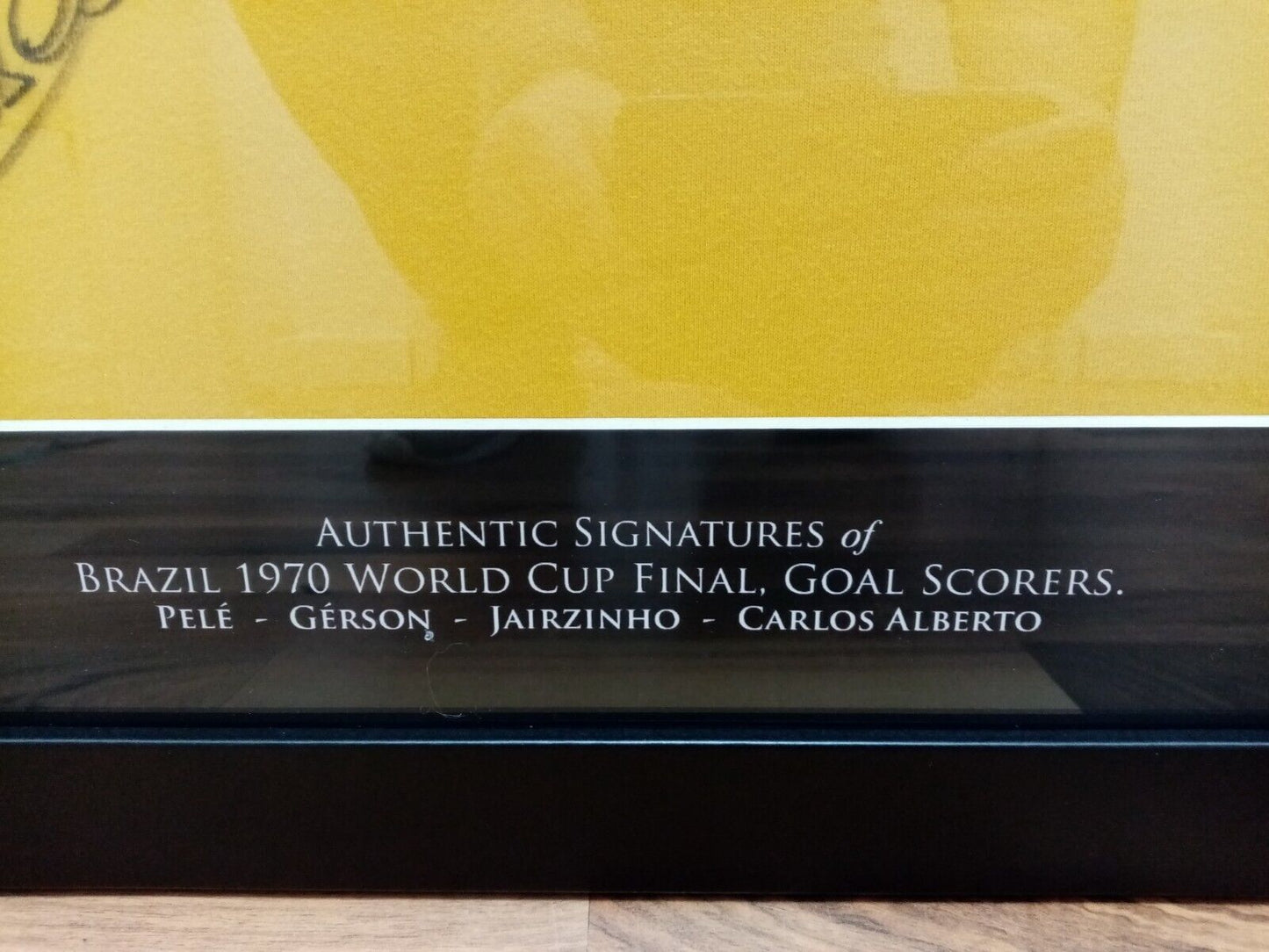 Brazil Repro Jersey World Cup 1970 + Frame Team Signed Autograph Pele New COA