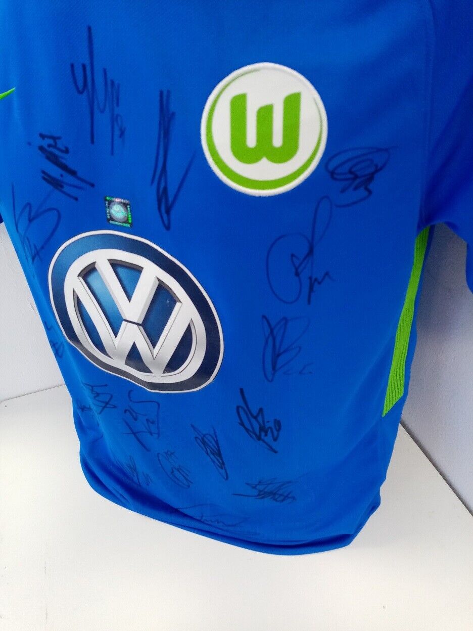 VFL Wolfsburg Jersey 2018/2019 Team Signed Wolves Autograph Adidas Bundesliga M