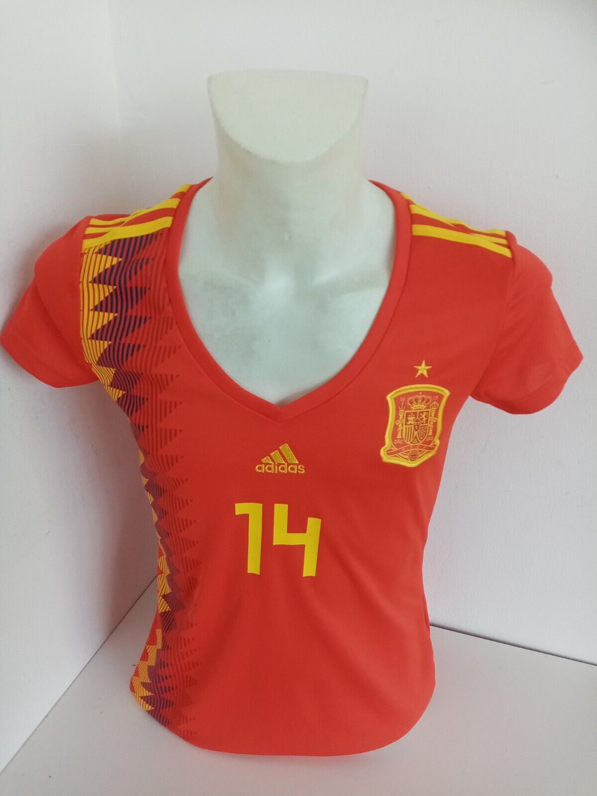 Spain Women's Jersey Juan Bernat signed autograph football Adidas New Espana M