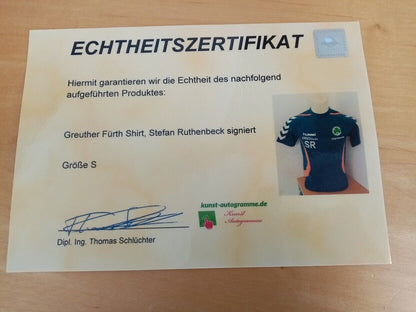 Greuther Fürth Shirt Stefan Ruthenbeck signed autographs football bumblebee coa s