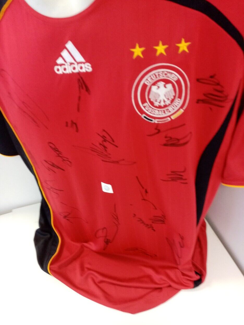 Germany Jersey World Cup 2006 Team Signed Autograph Football DFB Adidas COA XL