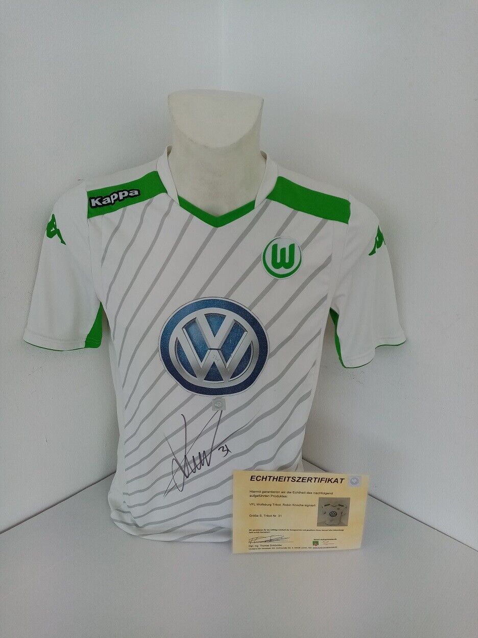 VFL Wolfsburg jersey Knoche signed Wolves football Bundesliga autograph Kappa S