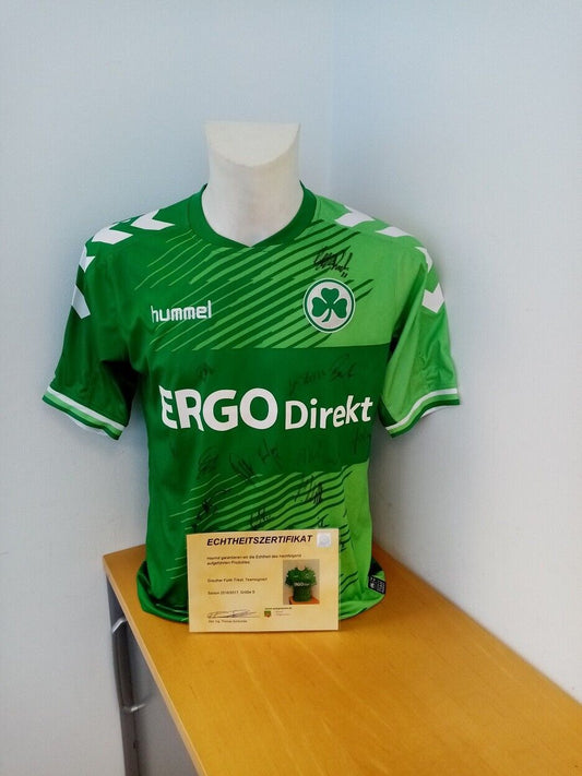 Greuther Fürth Jersey 2016/2017 Team Signed Autograph Football Hummel Size S