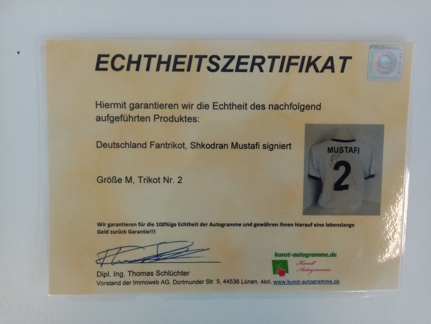 Germany Fan Jersey Mustafi signed DFB Football Jersey New Autograph COA M