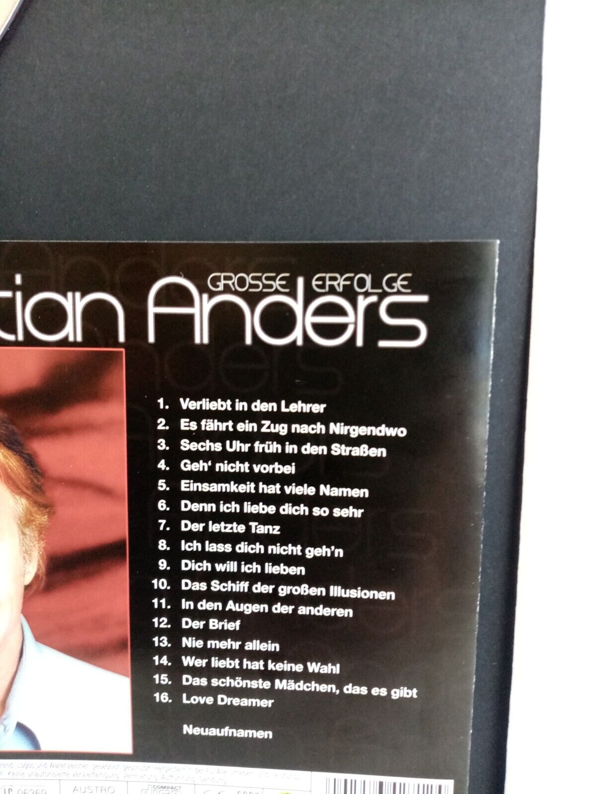 CD / Blank Christian Anders signed with album in frame Autograph New Music