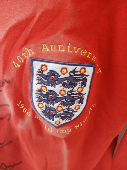 England replica jersey World Cup 1966 9x signed autograph football coa wembley l / xl