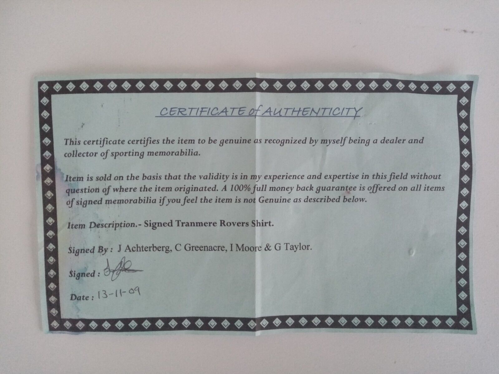 Tranmer Rovers jersey 03/04 signed England autograph football Xara Coa 140