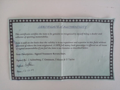 Tranmer Rovers jersey 03/04 signed England autograph football Xara Coa 140