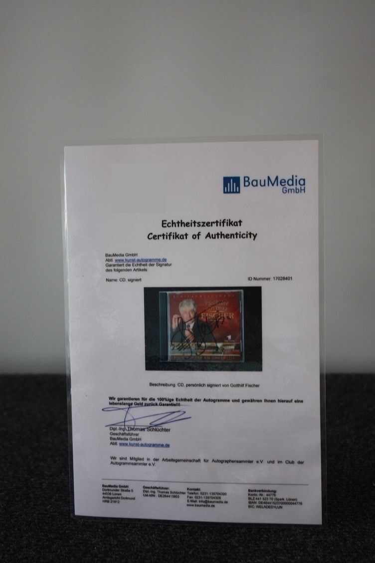 CD, Gotthilf Fischer signed, 75 years, anniversary edition, autograph, music