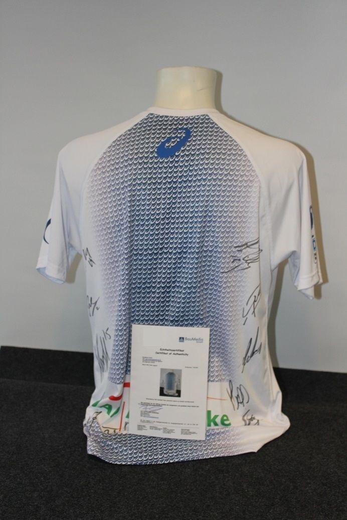 HSV handball jersey, team signed, DKB Handball Bundesliga, new, autograph size L