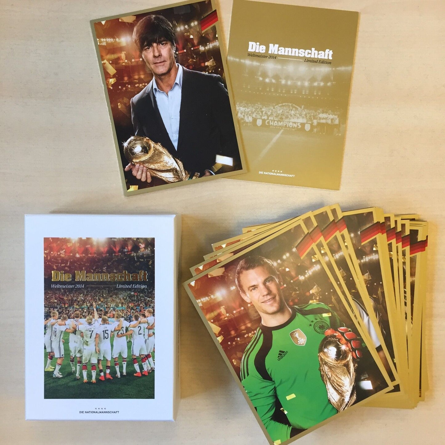 Limited, Limitierte Edition DFB Gold Autogrammkarten 27 Stück originalverpackt