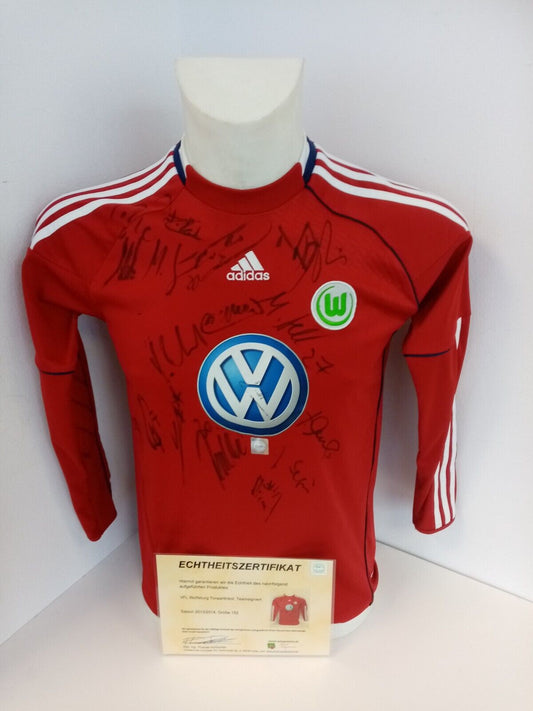 VFL Wolfsburg Goalkeeper Jersey 2013/2014 Team Signed Adidas Bundesliga Wolves 152