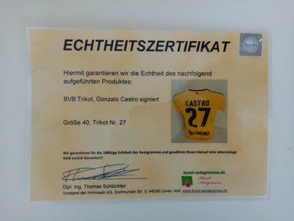 Borussia Dortmund jersey Castro signed BVB autograph football puma women new 40