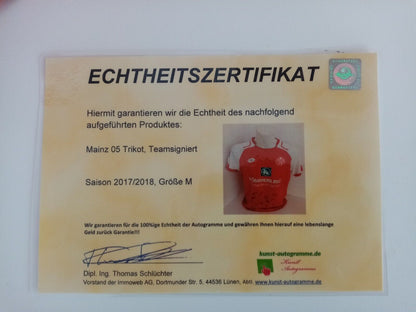Mainz 05 jersey 2017/2018 team signed autograph bundesliga football lottery new m