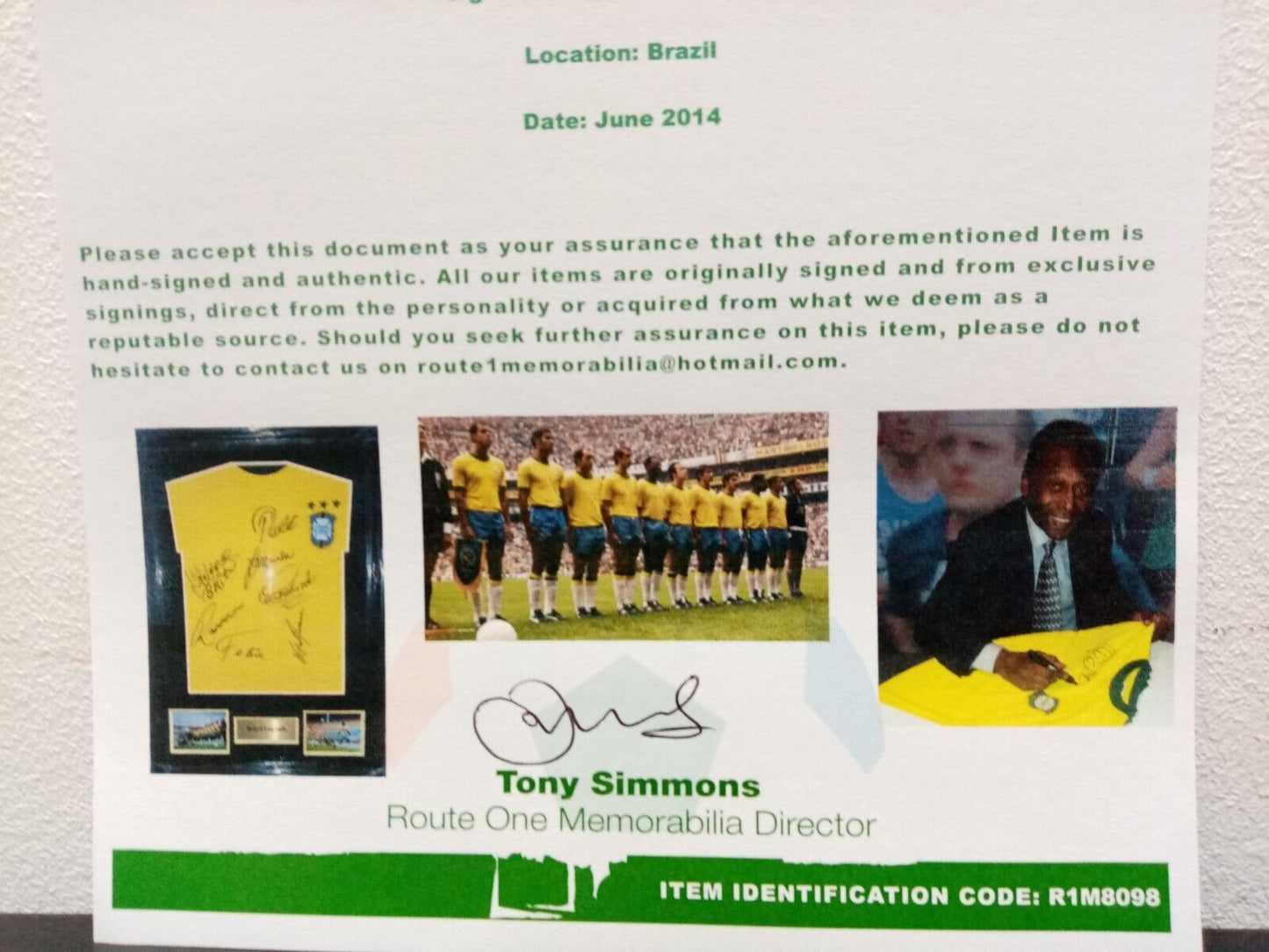 Brazil Repro Jersey World Cup 1970 + Frame Team Signed Autograph Pele Rivelino COA