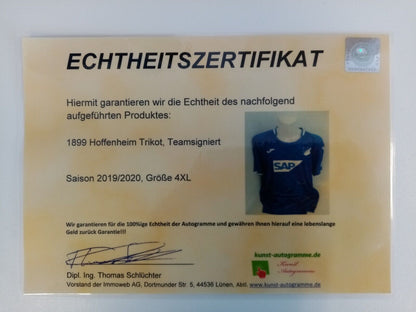 1899 Hoffenheim jersey 19/20 team signed autograph football bundesliga joma 4xl