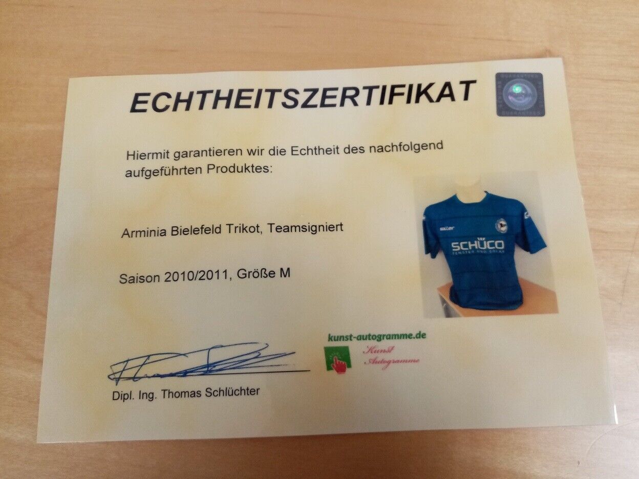 Arminia Bielefeld Trikot 10/11 Teamsigniert Autogramm Bundesliga Saller Neu M