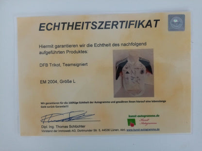 Germany jersey em 2004 team signed DFB football autograph euro adidas new l