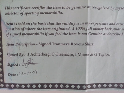 Tranmer Rovers jersey 03/04 signed England autograph football Xara Coa 140