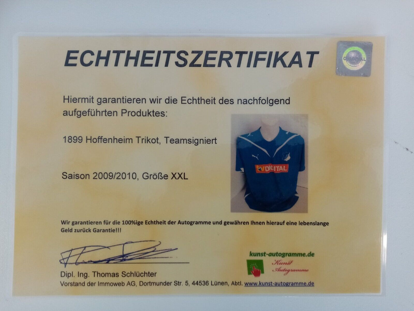 TSG 1899 Hoffenheim Jersey 2009/2010 Team Signed Autograph Football Puma New XXL