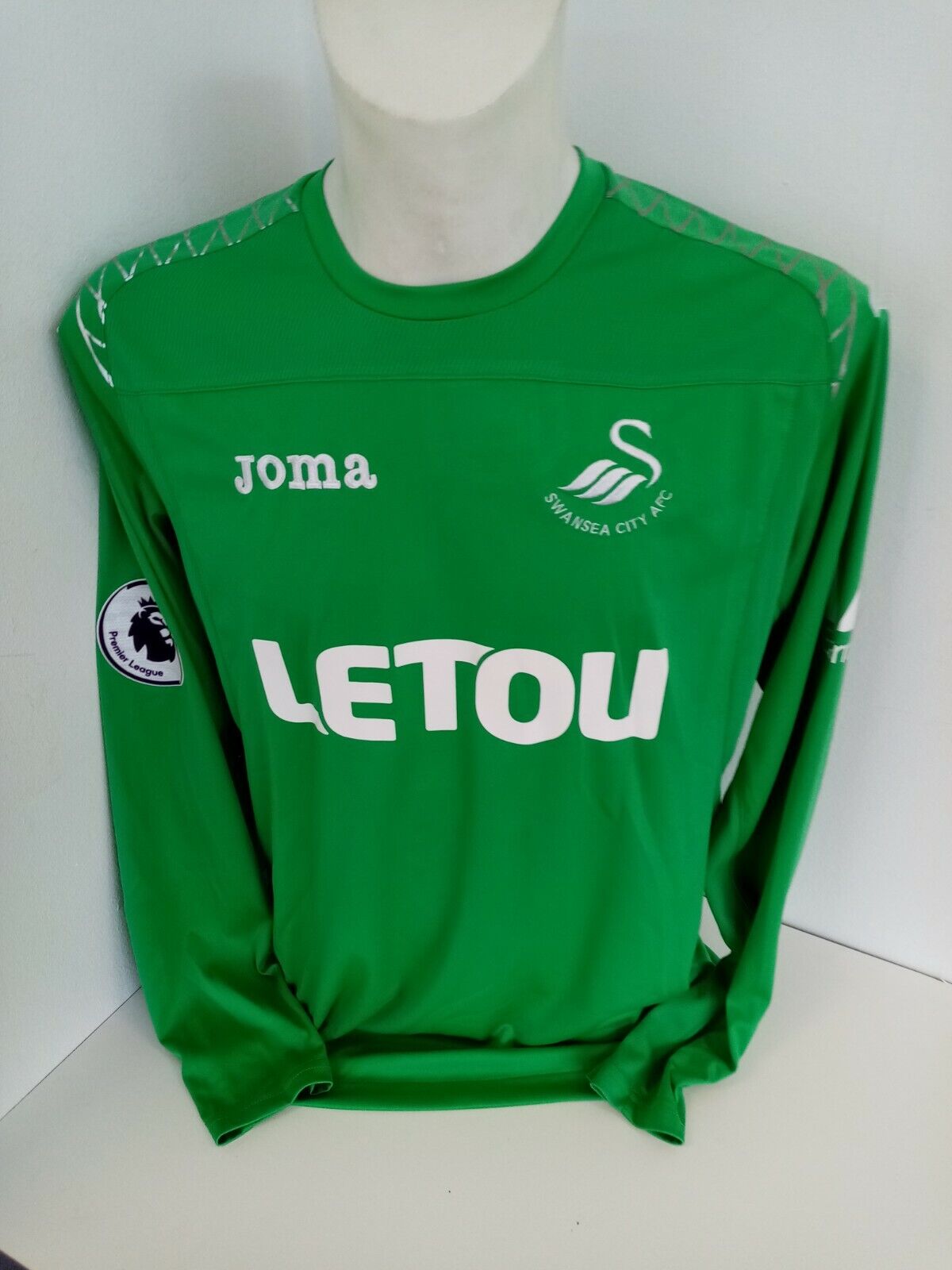 Swansea City Goalkeeper Jersey 2017/2018 Team Signed England Joma Jersey Football L