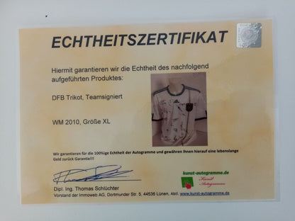 Germany jersey World Cup 2010 team signed DFB football autograph adidas new XL