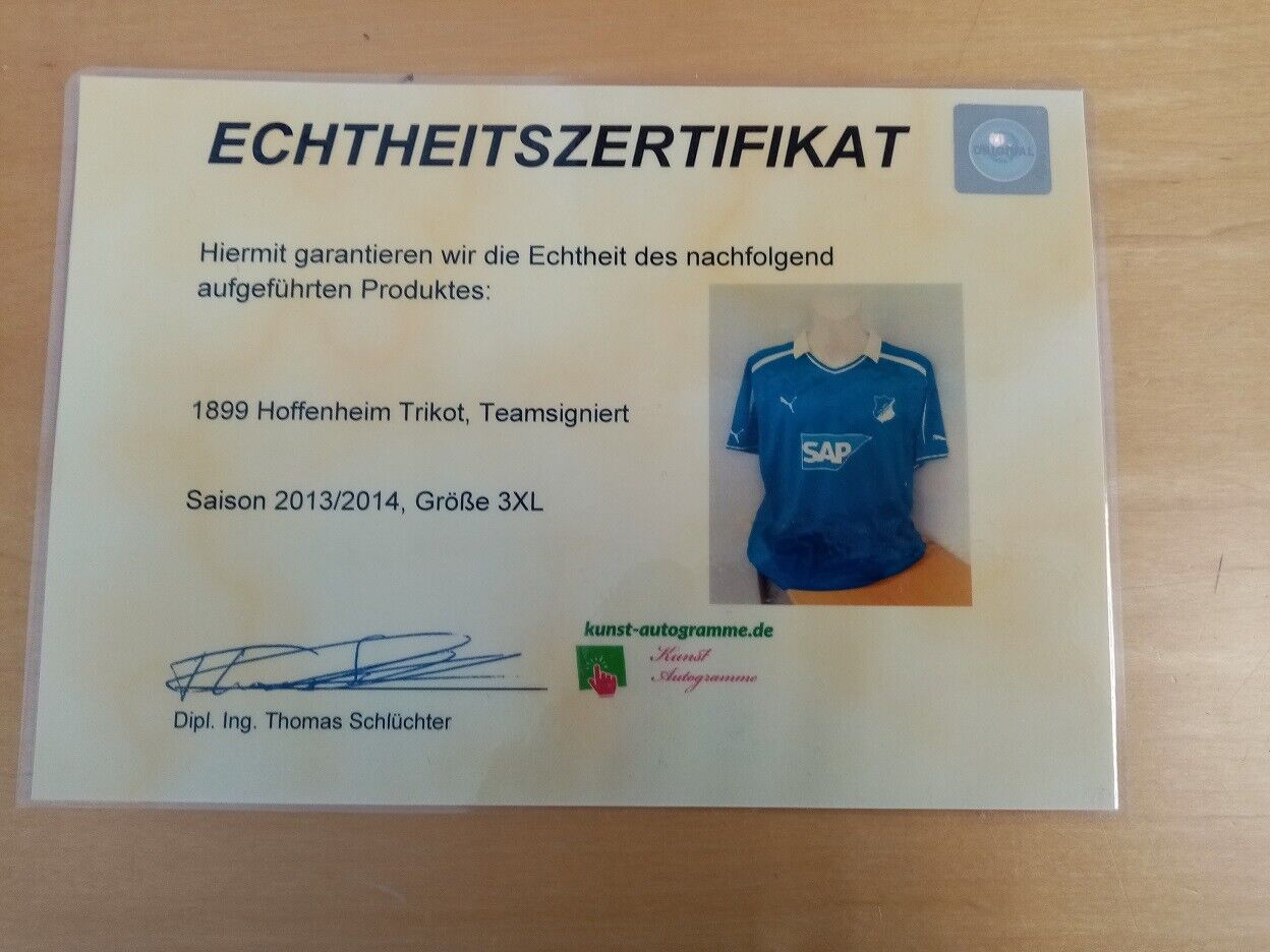 TSG 1899 Hoffenheim Jersey 2013/2014 Team Signed Autograph Football Puma New 3XL