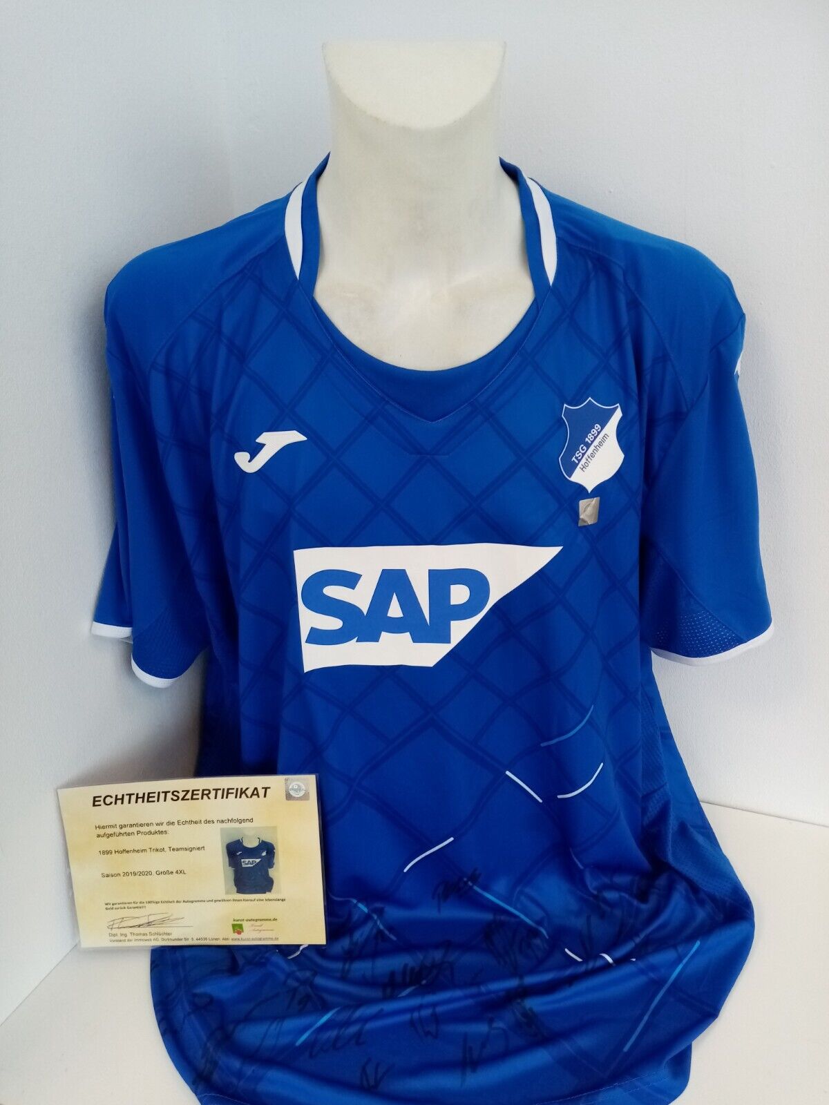 1899 Hoffenheim Jersey 19/20 Team Signed Autograph Football Bundesliga Joma 4XL