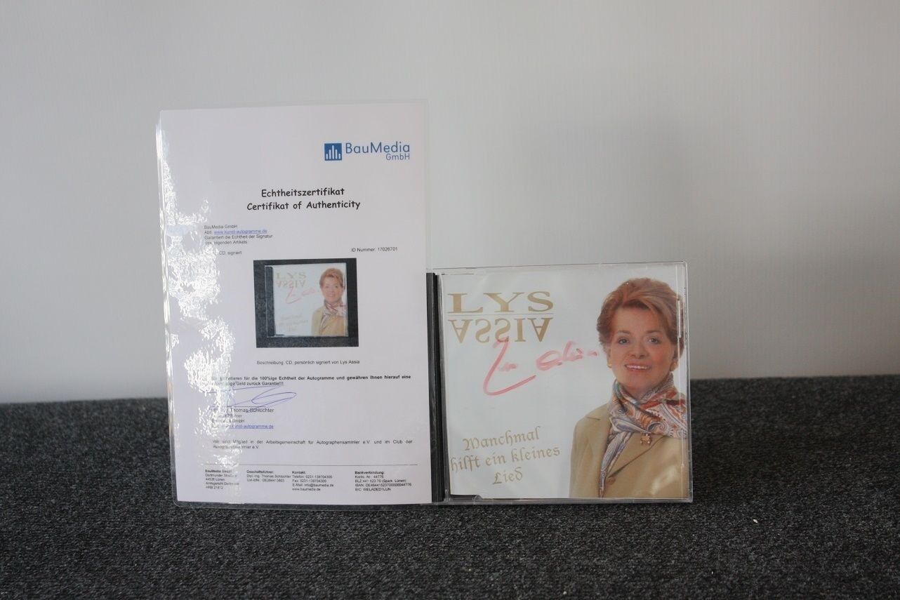 CD, Lys Assia signed, sometimes a little song, music, charts, German helps