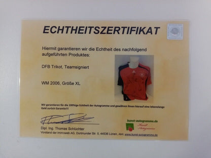 Germany jersey World Cup 2006 team signed autograph football DFB adidas Coa XL