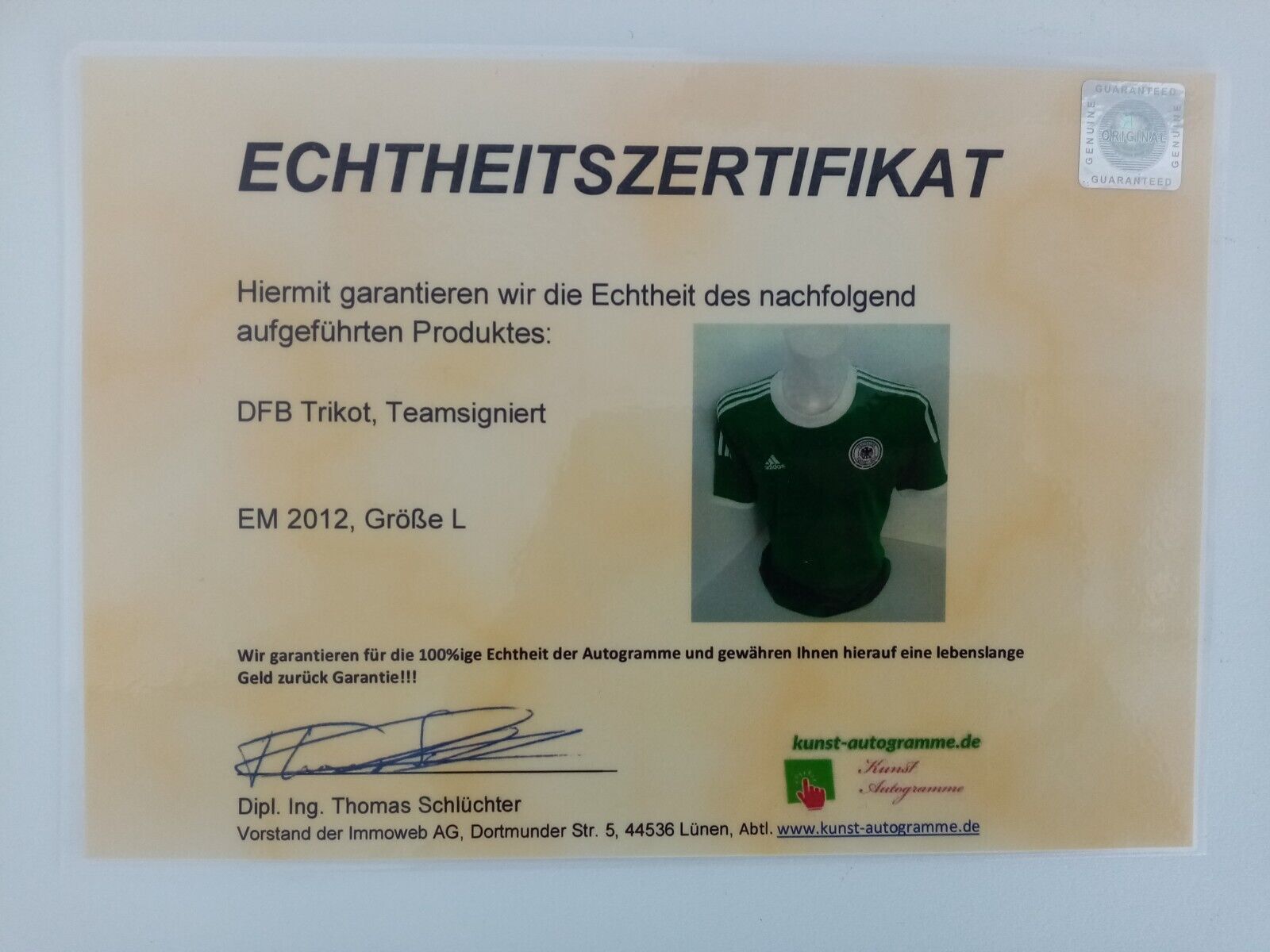 Germany jersey em 2012 team signed autograph football dfb euro adidas l