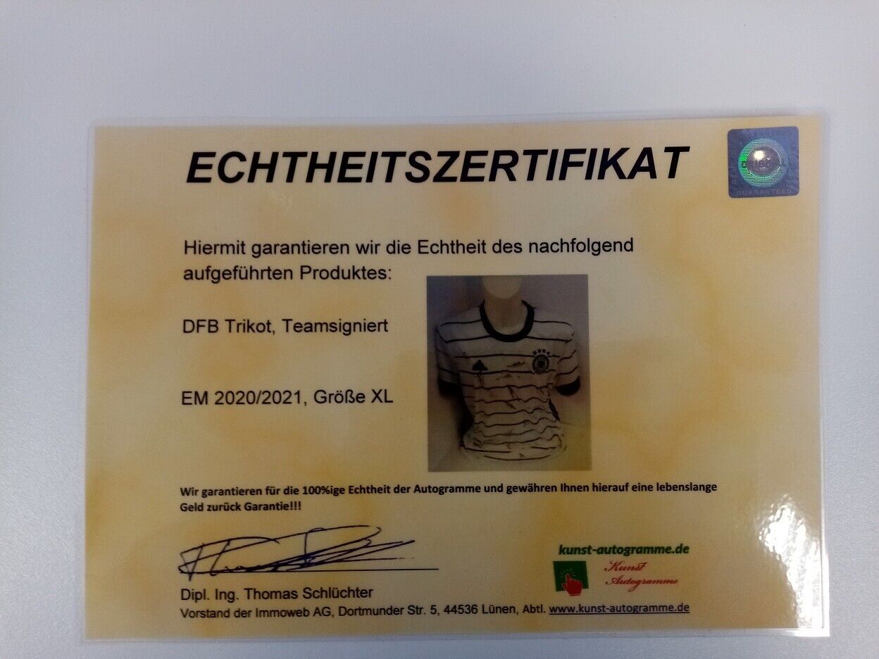 Germany Jersey EM 2020/2021 Team Signed DFB Football Autograph Adidas New XL