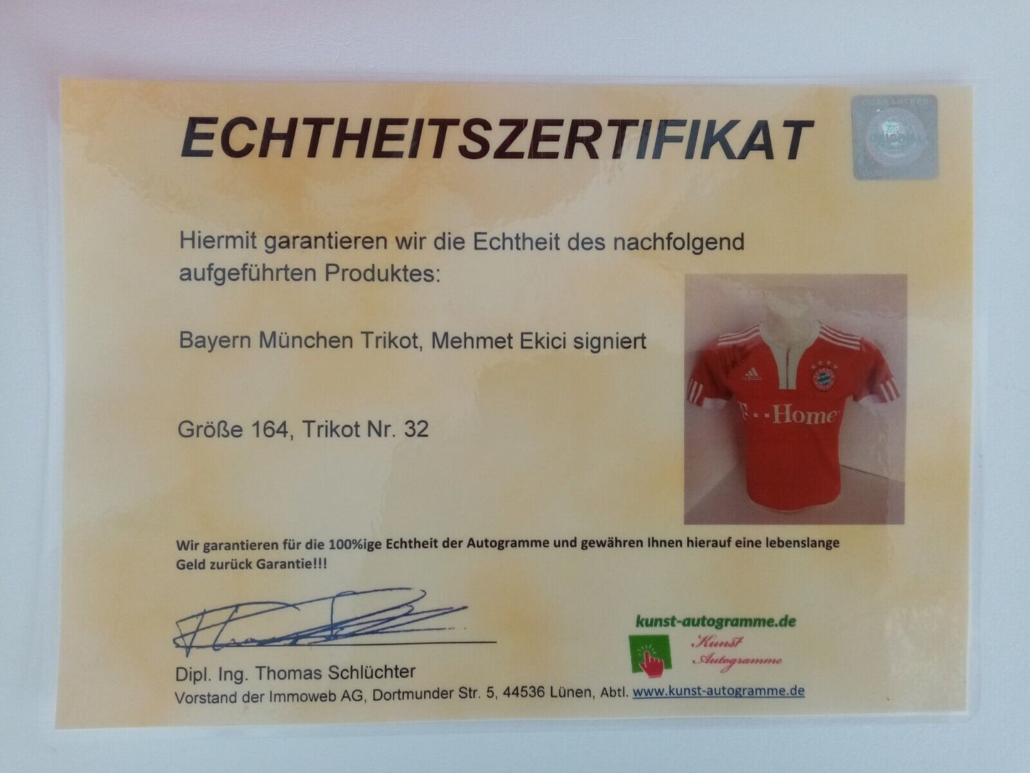 Bayern München Trikot Mehmet Ekici signiert Autogramme Bundesliga FCB Adidas 164