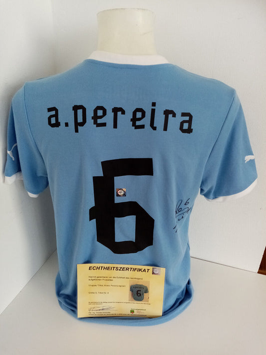 Uruguay Jersey Pereira signed Puma Autograph Signature Football New COA S