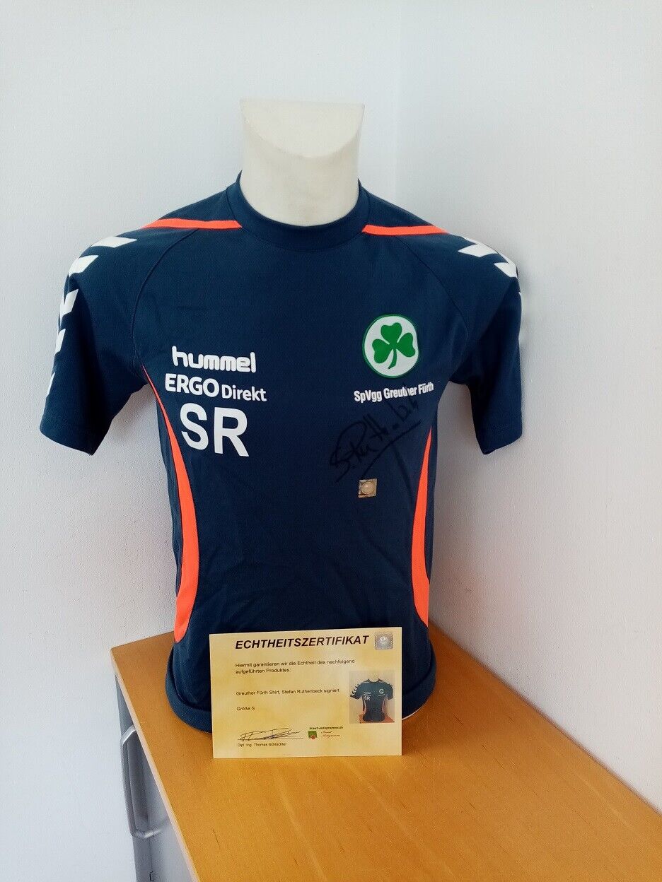 Greuther Fürth Shirt Stefan Ruthenbeck signiert Autogramme Fußball Hummel COA S