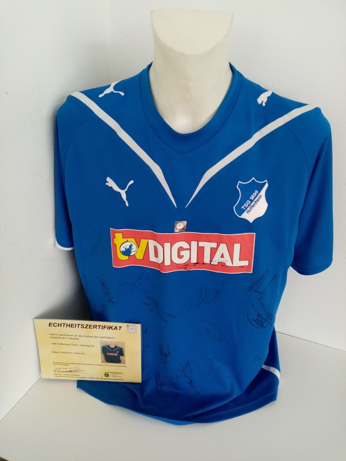 1899 Hoffenheim jersey 09/10 team signed autograph football bundesliga puma XL
