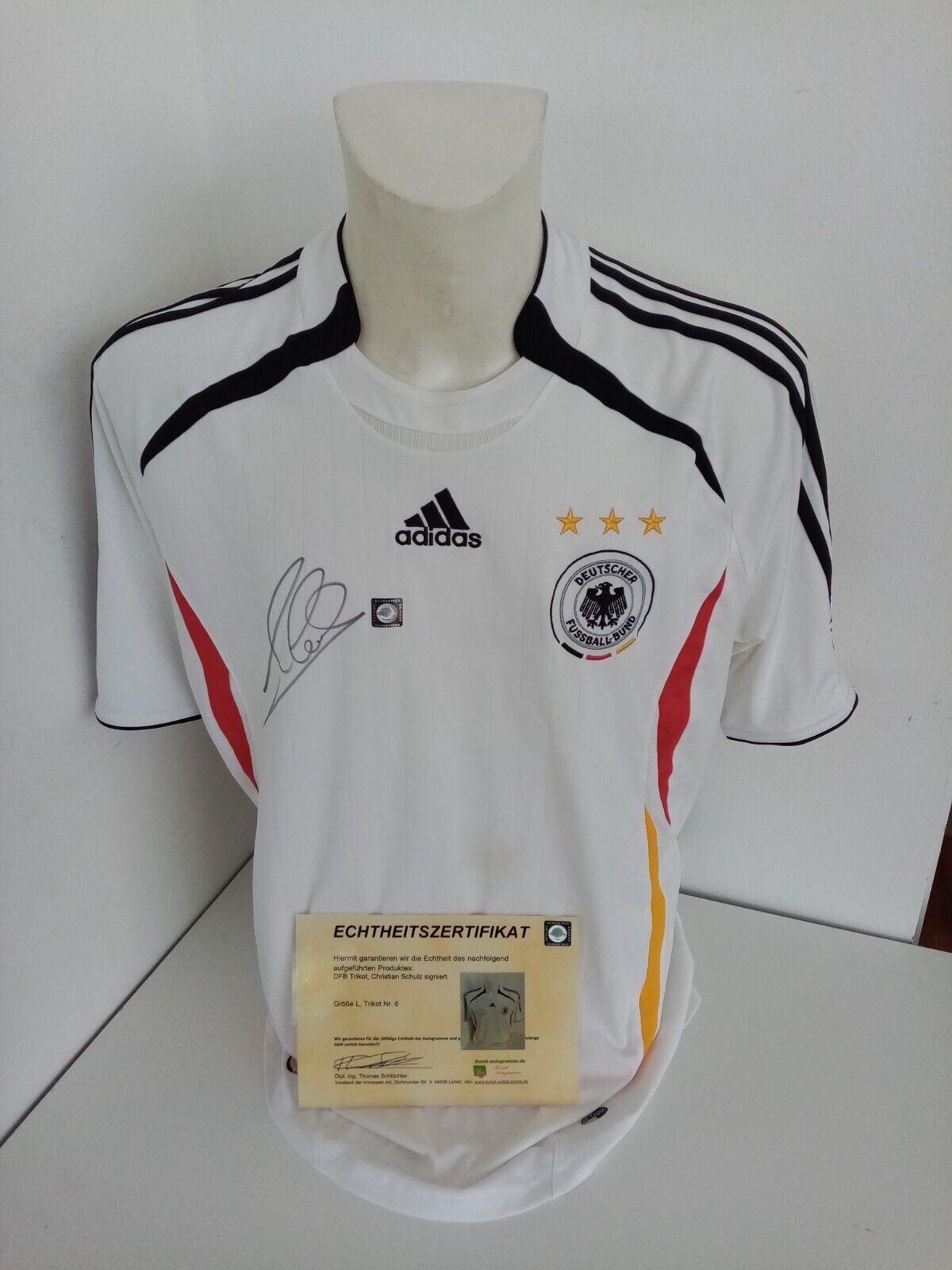 Germany jersey Christian Schulz signed DFB signature autograph Adidas L