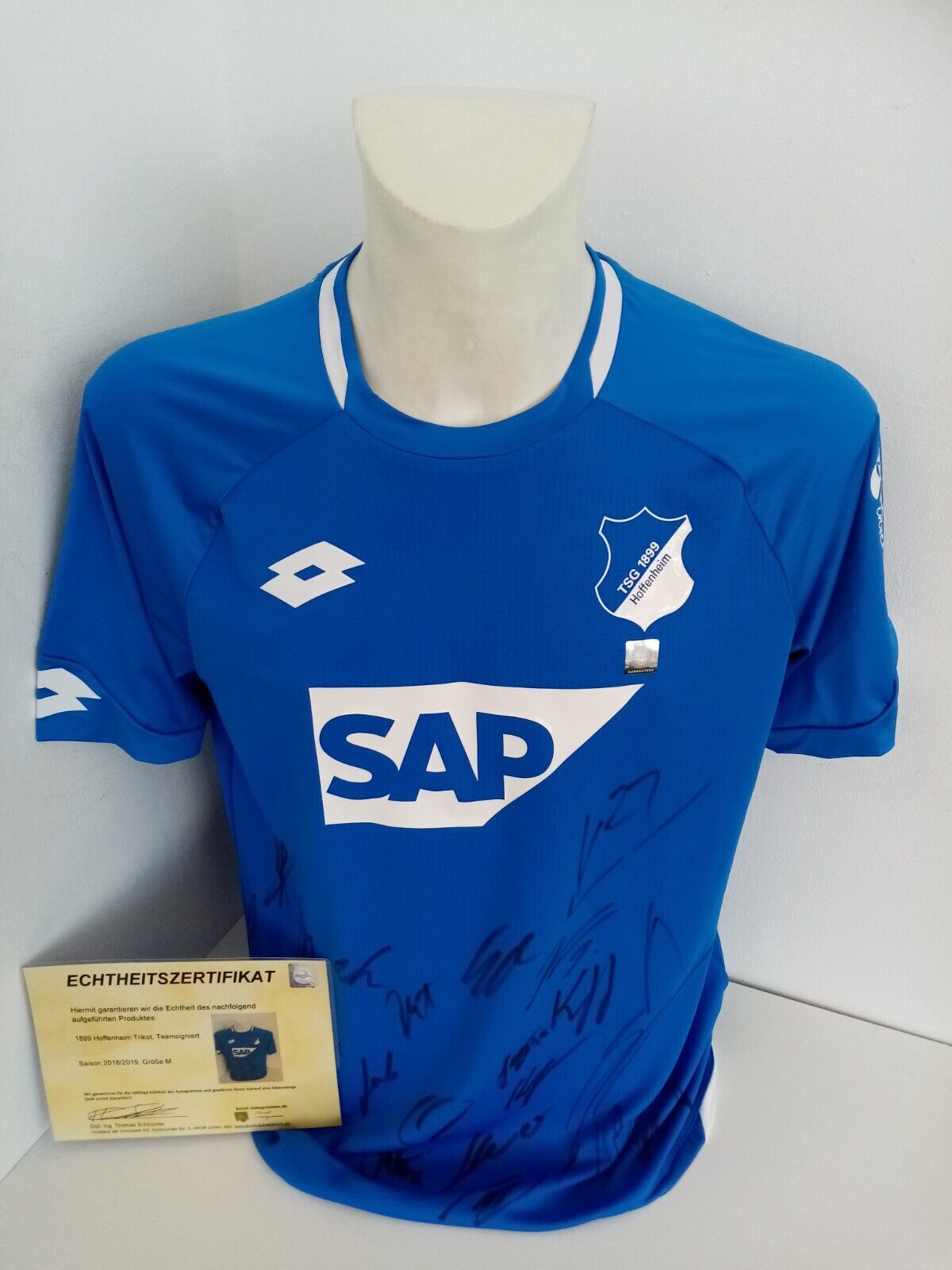 1899 Hoffenheim Jersey 18/19 Team Signed Autograph Football Bundesliga Lotto M