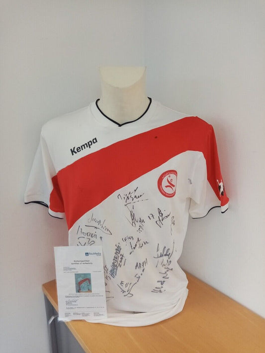 Tunisia jersey, team signed, handball, autograph, world championship, size XL