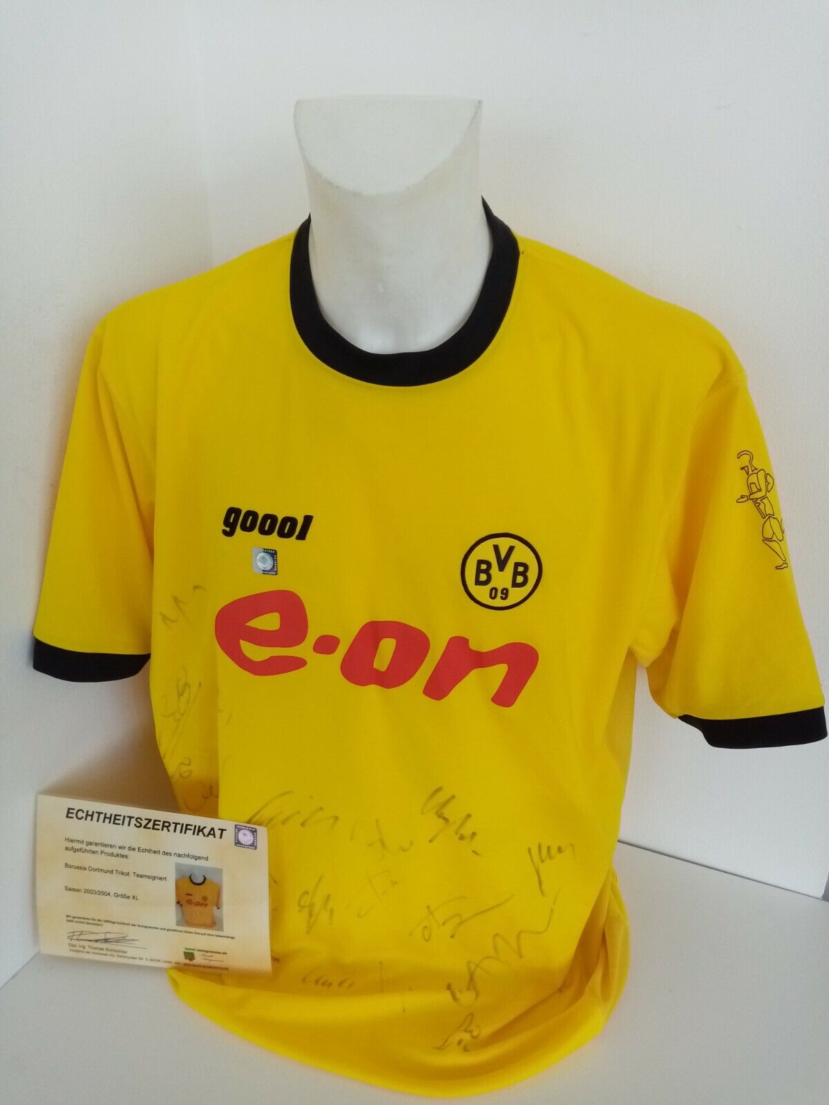 BVB jersey 03/04 team signed Borussia Dortmund autograph signature goool XL