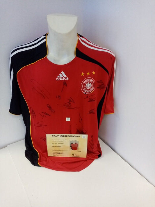 Germany Jersey World Cup 2006 Team Signed Autograph Football DFB Adidas COA XL