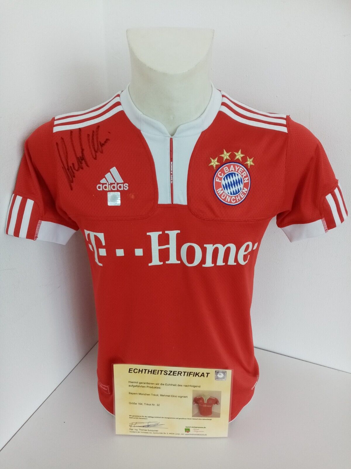 Bayern München Trikot Mehmet Ekici signiert Autogramme Bundesliga FCB Adidas 164