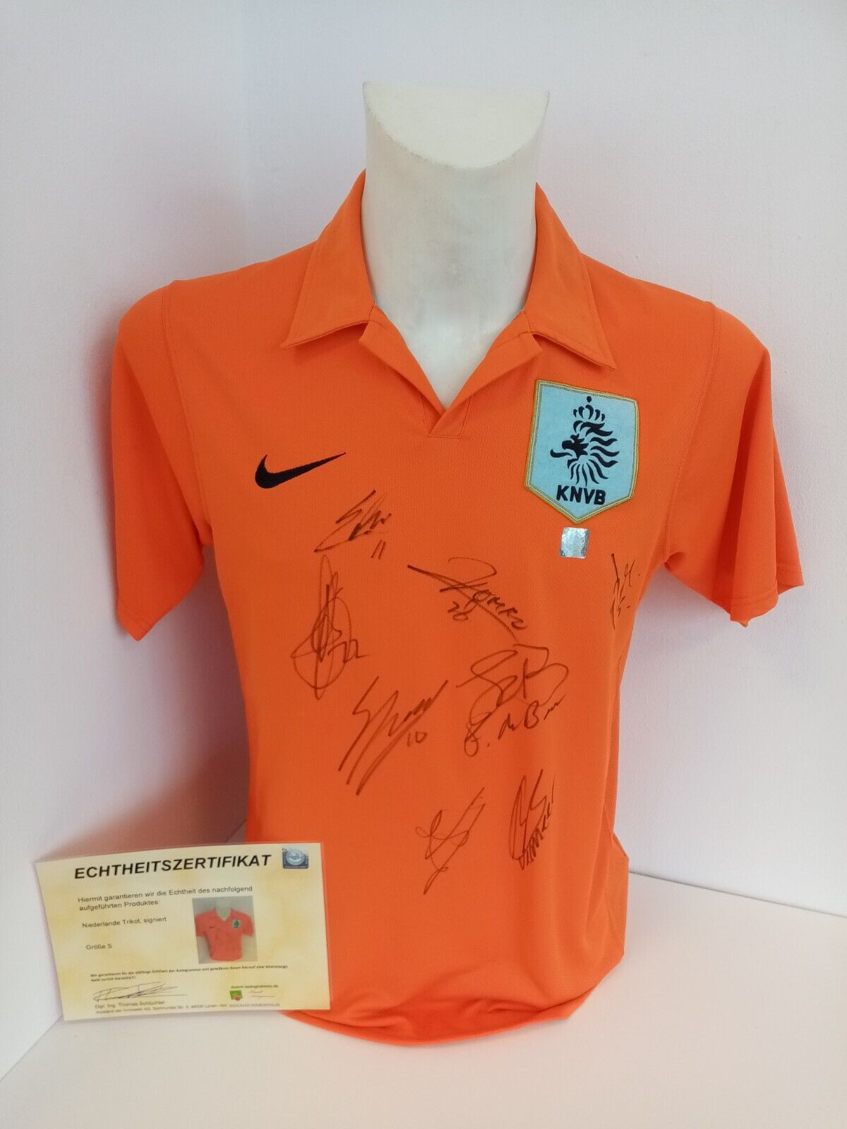 Netherlands Jersey Signed Holland Autograph Football COA Signature Nike S